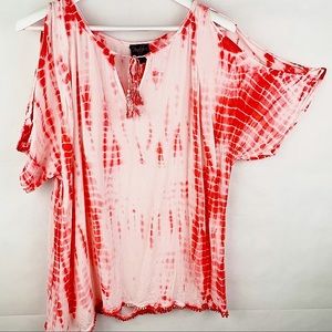 PENELOPE’S CLOSET | Tie dye cold shoulder top